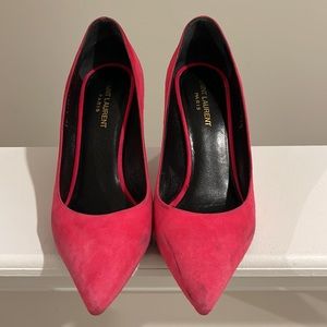 Saint Laurent Pink Suede Pumps EU 39.5